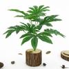 9 листьев/1 шт. искусственное зеленое растение фатсия лист моделирование бонсай домашний декор