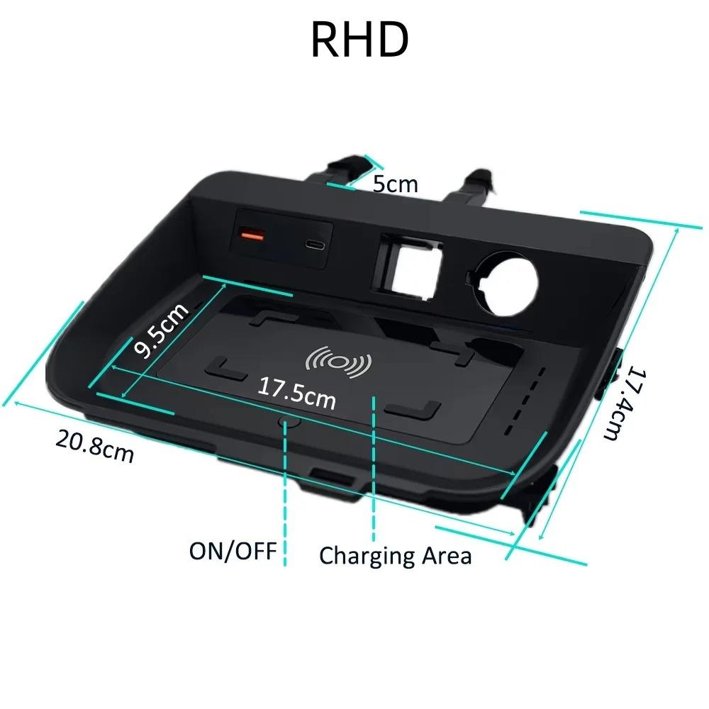 Автомобильное беспроводное зарядное устройство Qi 15 Вт, быстрая зарядная панель для Toyota Rav4 2019 - 2022, автомобильные аксессуары, беспроводная зарядка, держатель центральной консоли
