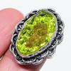 Natural Moldavite Quartz Gemstone 925 Sterling Silver Jewelry Ring Size 7.5 C9p86