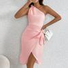 GMXIA Женские летние темпераментные сексуальные облегающие платья с косыми плечами