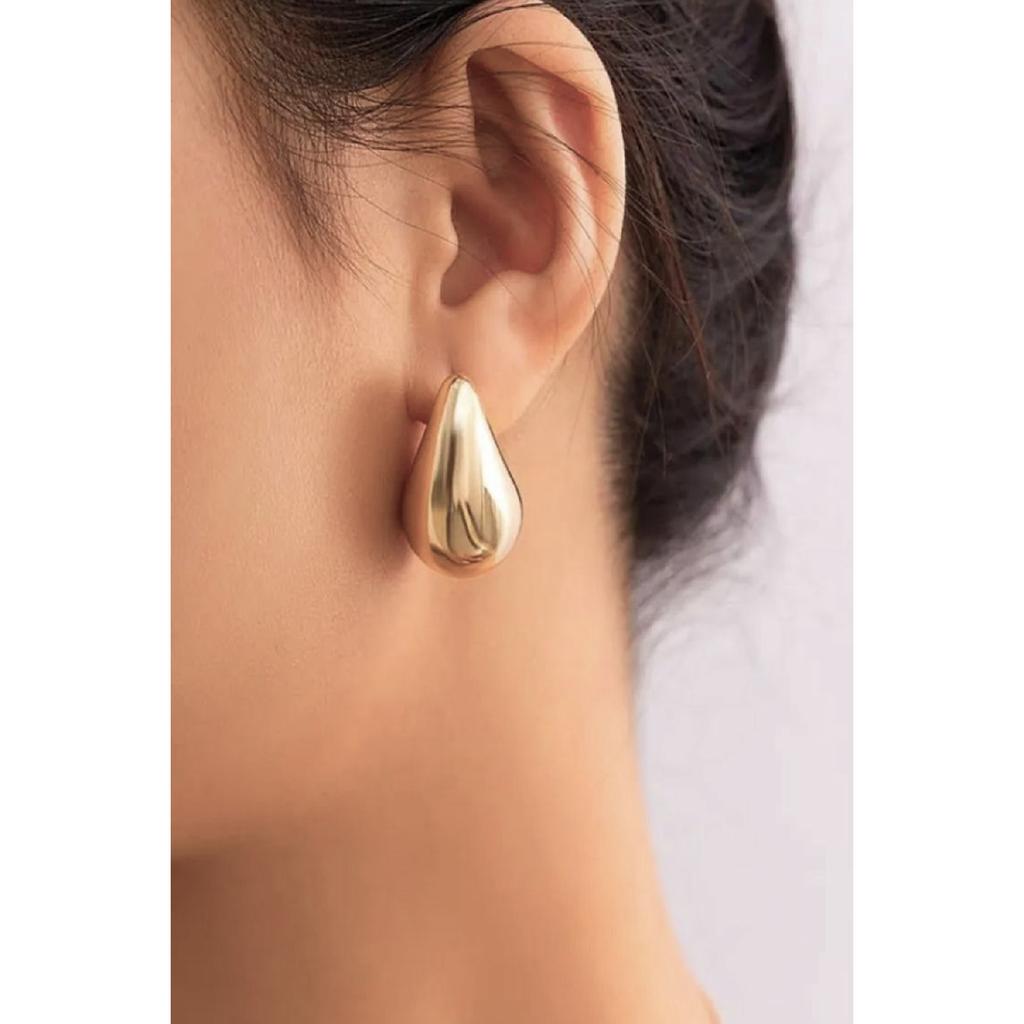 Итальянская модель Bottega Tear Drop с PvD-покрытием, вес 4,40 грамма (3,7 см/31 мм) Серьга001