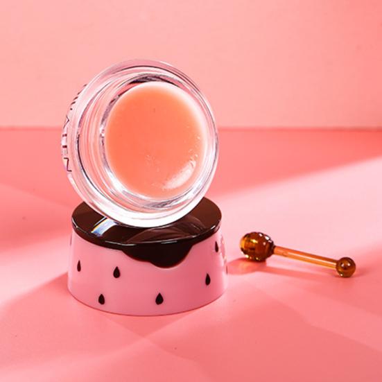 7,5 г женский крем для губ с клубникой и медом, увлажняющий, увлажняющий для сухих потрескавшихся губ, ночной ремонт, водянистый бальзам для сна для сна, уход за губами для девочек