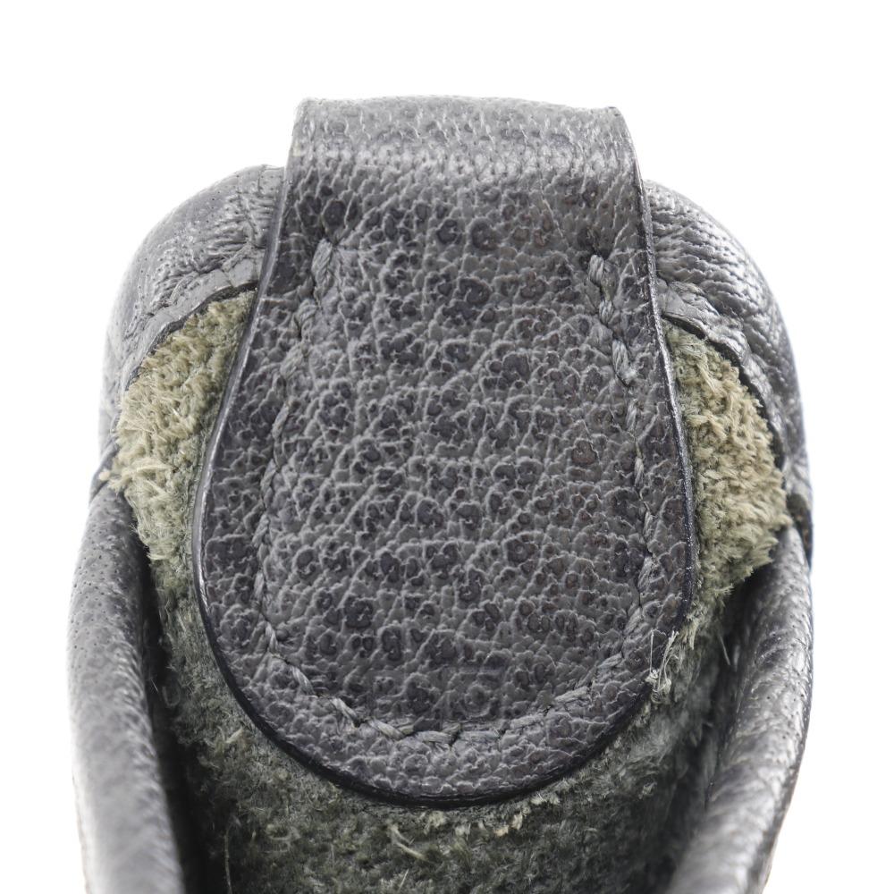 HERMES Vespa 28 Shoulder Bag gray/black leather Women Used