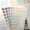 3 Sheet Basic Color Stickers Set Multi Rainbow Candy Pure Paper Adhesive Memo Note Diary Album Decoration Marker