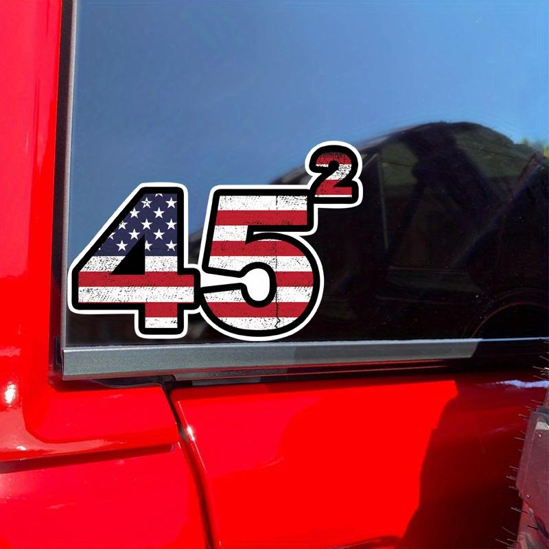 Наклейки на автомобиль в поддержку 45-го президента Трампа Самоклеящиеся виниловые наклейки Украшение на окно, бампер Автоаксессуары с американским флагом