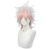 33 см игровой парик Komaeda Nagito для косплея Danganronpa с короткими завитками, термостойкие синтетические Komaeda Nagito, костюм для Хэллоуина, парики