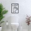 1pc, Funny Toilet Metal Wall Art, Funny Bathroom Sign, Minimal Line Art, Guest WC, Restroom Decor, Toilet Humor