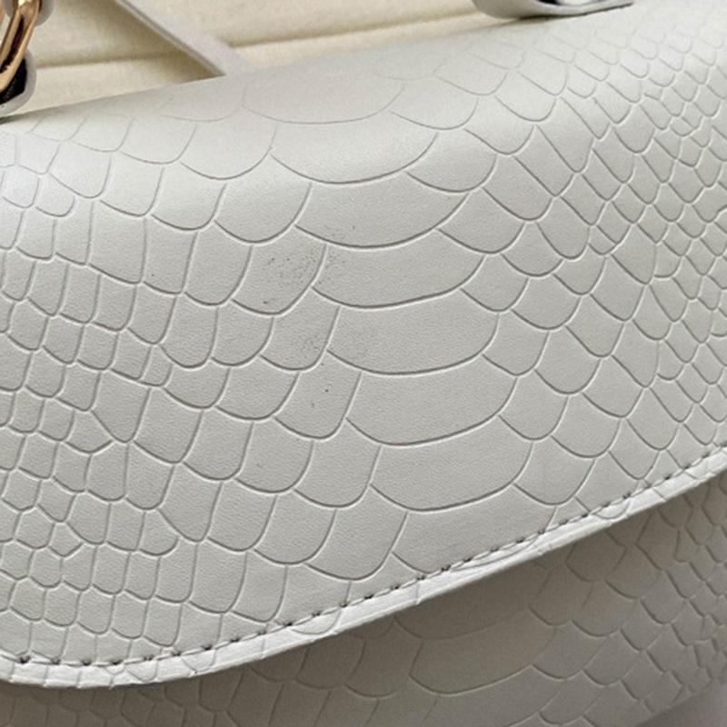 Сплошная цветная сумка через плечо с крокодиловым узором, повседневная сумка для женщин, модная сумка на плечо в корейском стиле, маленькая квадратная сумка