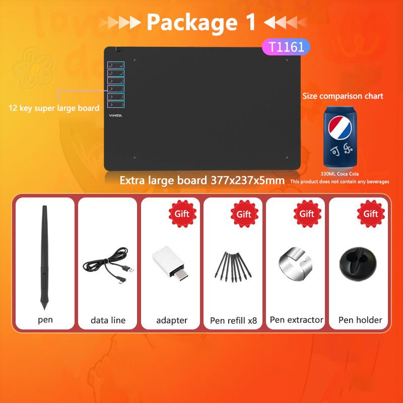 Графический планшет для рисования Цифровой планшет для письма Доска для рисования Для телефона Android Windows Mac Ноутбук для рисования Курс дизайна