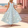 Women's Summer Floral Sleeveless Flowy Maxi Dress Lightweight Casual for Picnic,Vacation,Daily Wear Travel Photos