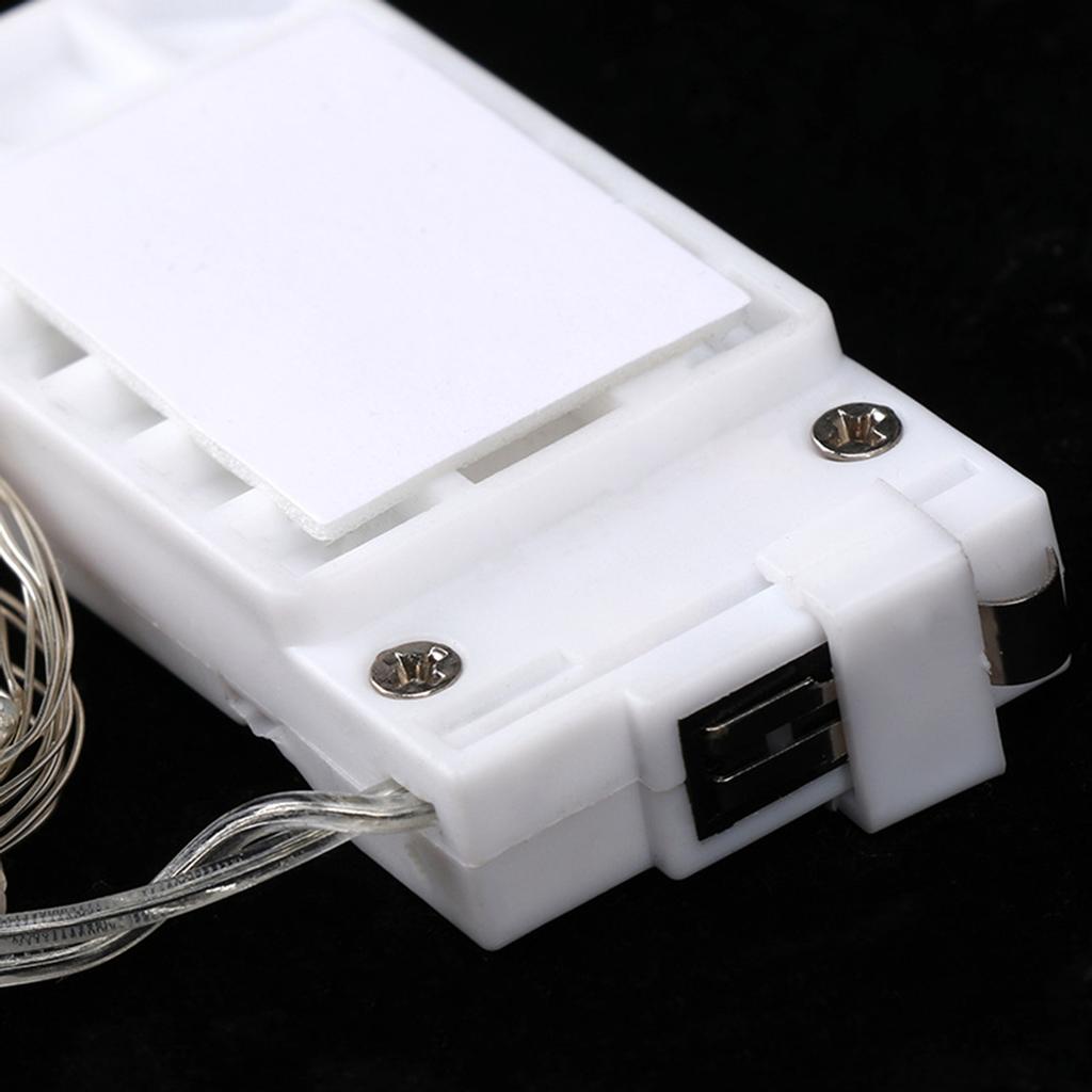 Светодиодные гирлянды, серебристая гирлянда из медной проволоки с батарейным блоком для подарочной коробки, свадебный центральный элемент