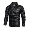 Fashion Bomber Jackets Men Plus Size Leather Motorcycle Coats Zipper Leather Coats Man Biker Jackets