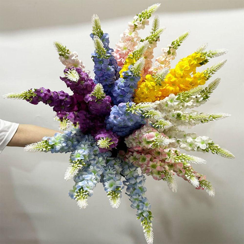 5 стеблей гиацинта, искусственные цветы, разноцветные шелковые лепестки, имитация цветков львиного зева, цветочная композиция, имитация цветка