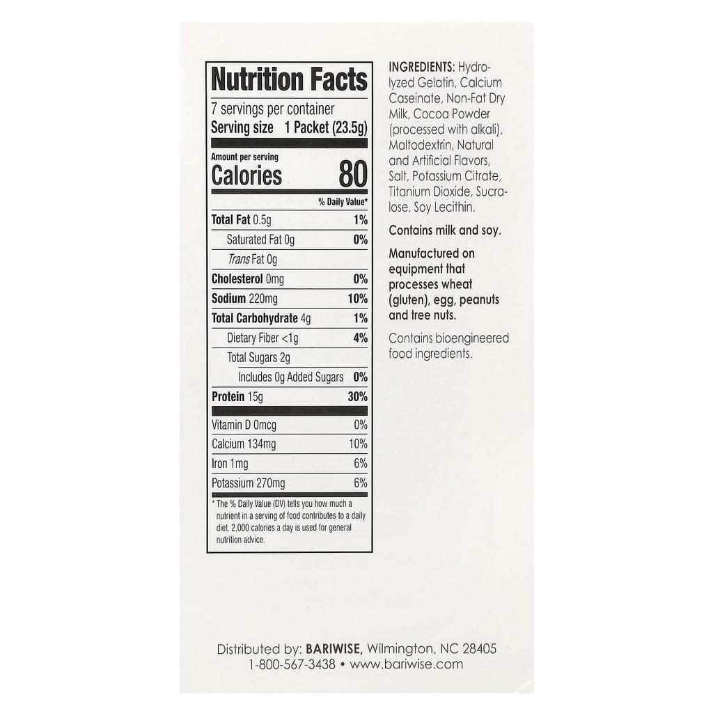 BariWise, Protein Hot Chocolate, Mint, 7 packs, 0.83 oz (23.5 g) each