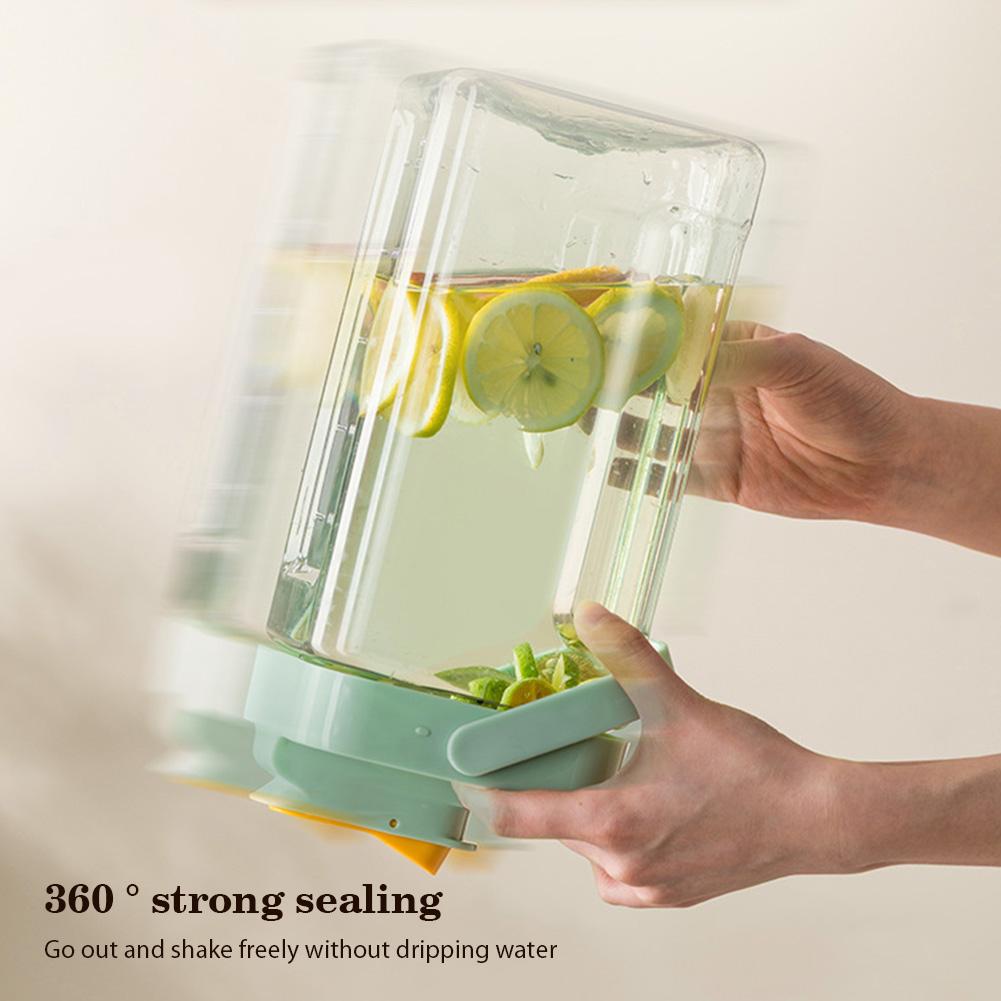 3.5L Large Capacity Kettle with Faucet Iced Beverage Dispenser Refrigerator Cold Water Bottle Kitchen Drinkware Juice Container