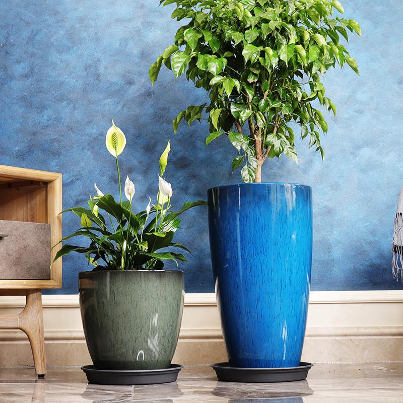 Yingtang Glazed Imitation Ceramic Flower Pot