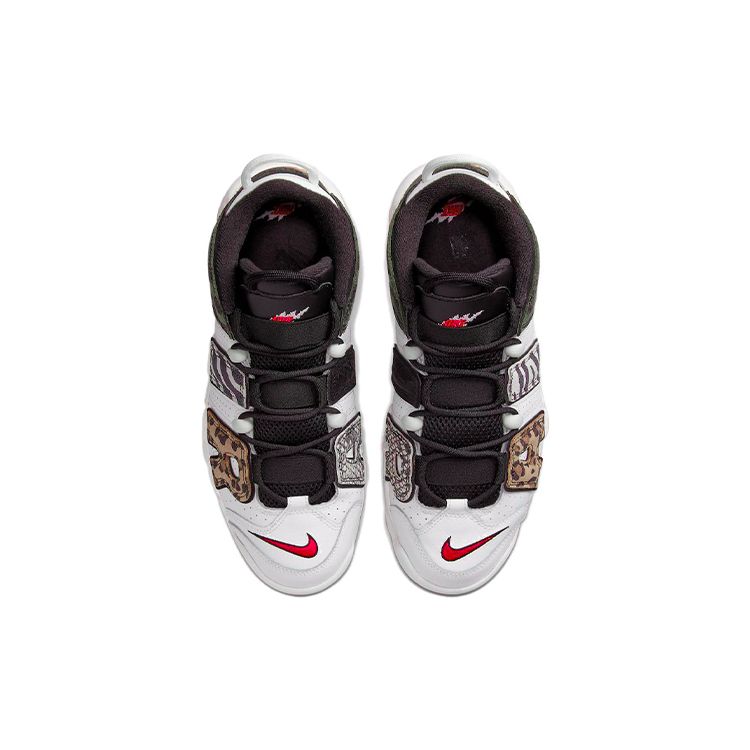 Nike Кроссовки унисекс Air More Uptempo Tunnel Walk Разноцветные Summit-White University-Red DZ4838-100