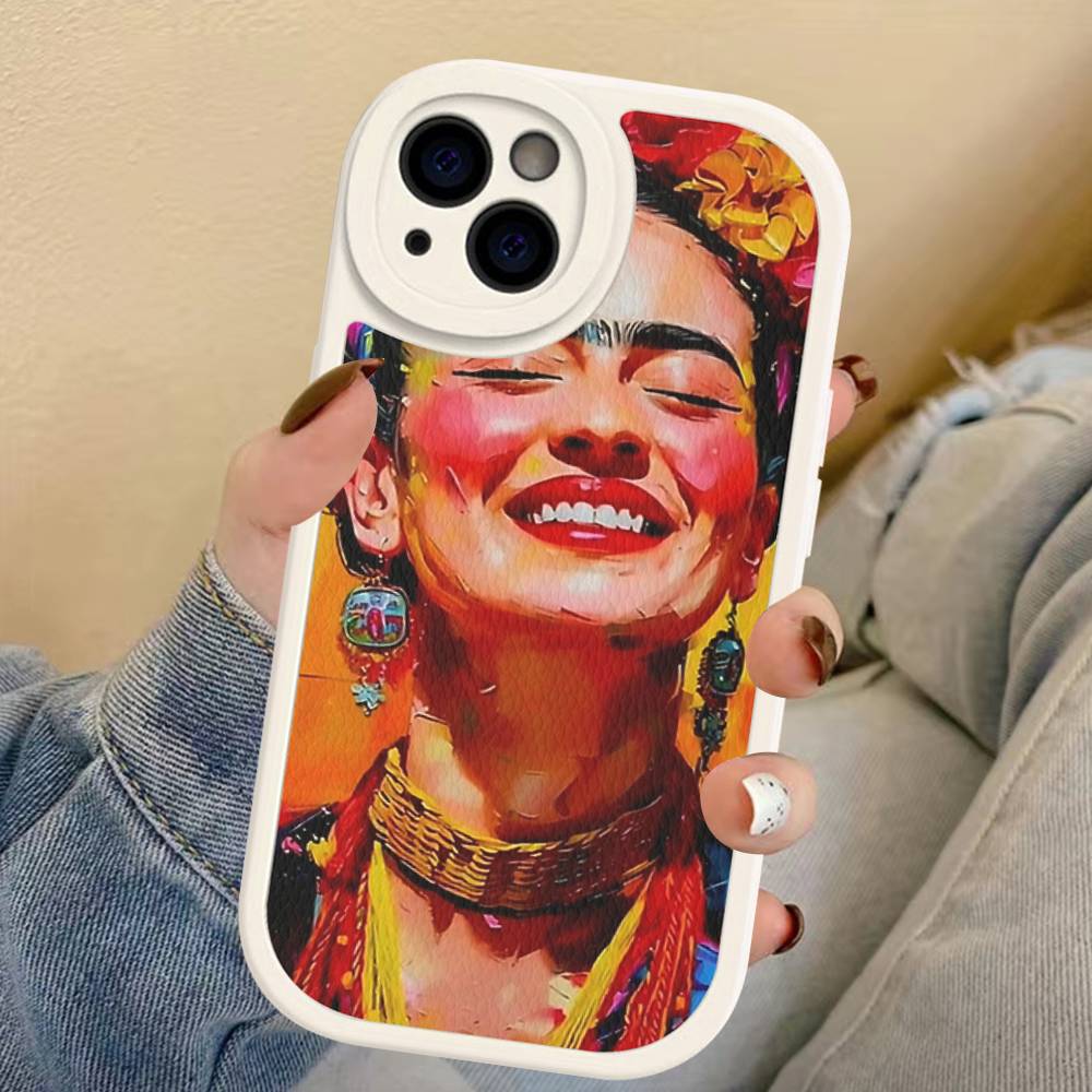 Fashion F-Frida K-KahlosS Phone Case For IPhone 16 15 14 13 12 11 Pro Max Plus Shockproof Leather Cover