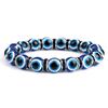 10mm Lucky Blue Evil Eye Bracelet Palm Butterfly Owl Elephant Pendant Charm Crystal Resin Beaded Bracelets for Women Men Jewelry