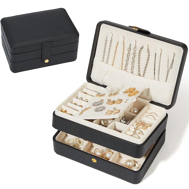 Креативный многослойный органайзер для хранения ювелирных изделий из ПУ кожи