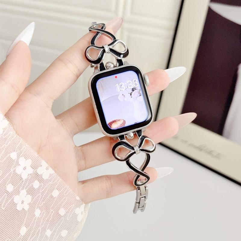 Совместимый ремешок для Huawei GT6, Xiaomi 9 Pro и Apple iWatch 9876SE: Стиль цепочки-банта с капающим маслом
