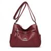 Middle-aged Women's Bag Mother Bag Women's Fashion Soft Leather Large Capacity Single Shoulder Crossbody Bag