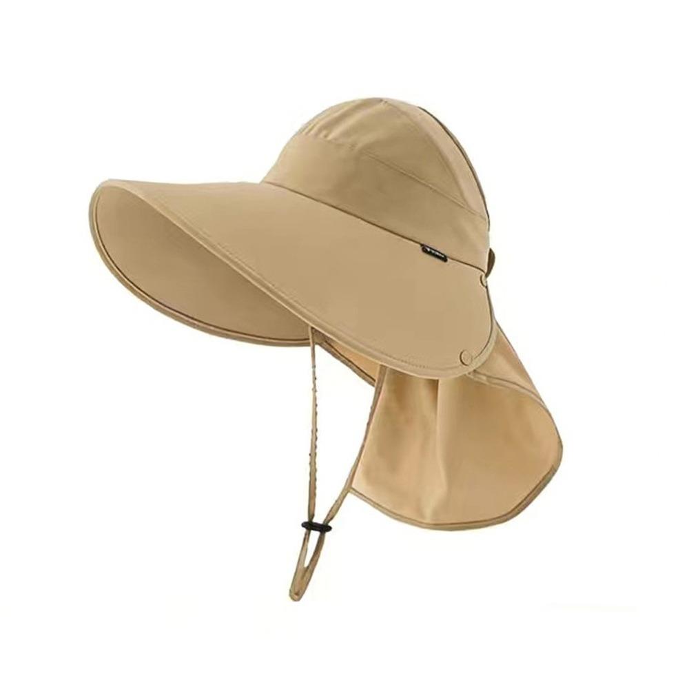 Breathable Sunscreen Cap Wide Brim Shawl Cap New Bucket Hat  Women