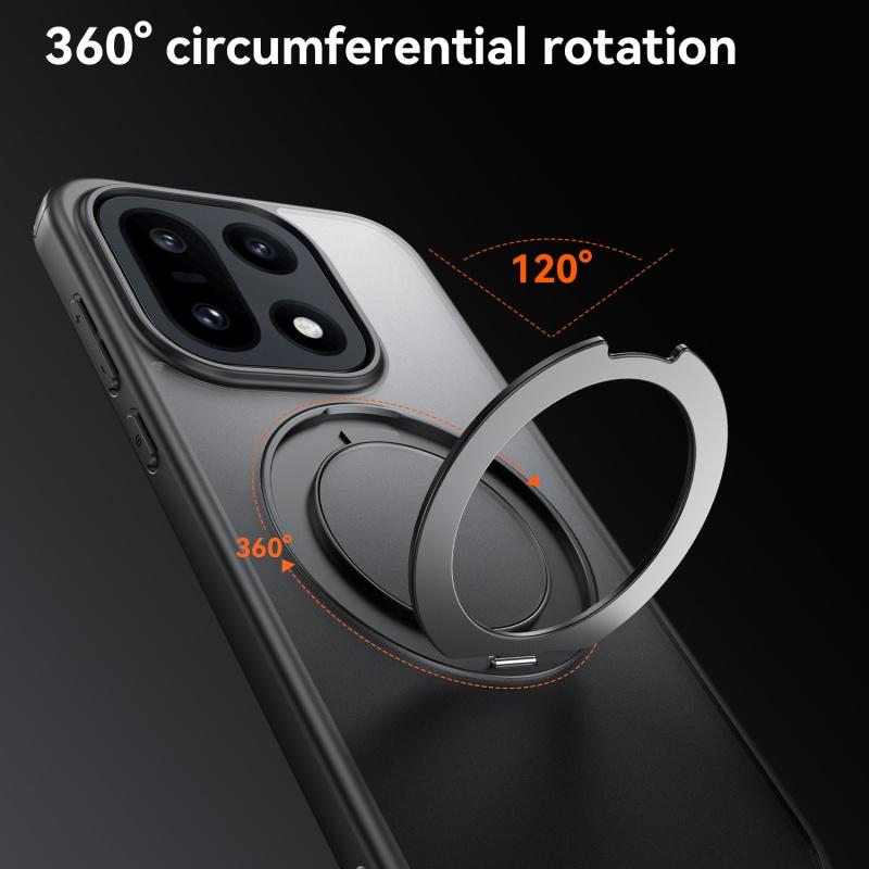 Металлическое кольцо-держатель 360°, противоударный чехол для Oneplus 15, чехол-крышка с поддержкой магнитной беспроводной зарядки