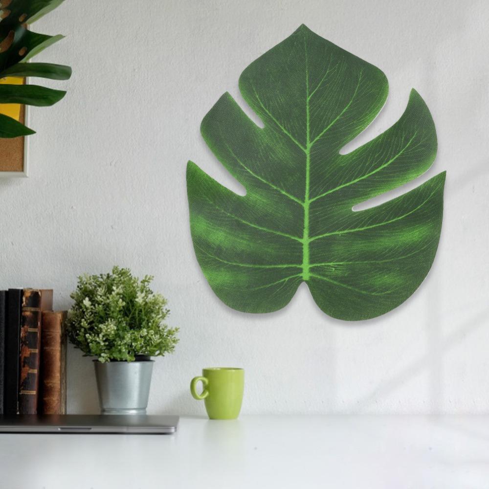 24pcs DIY Accessories Simulation Green Leaves Medium Size Artificial Monstera Leaves Home Decor