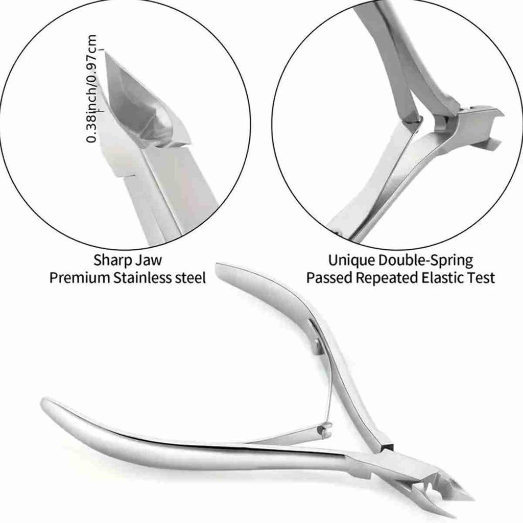 Nail Professional Stainless Steel Nail Cutter Scissor Nippers Muti Cuticle Pusher Remover Nail Care Manicure Tools Kits