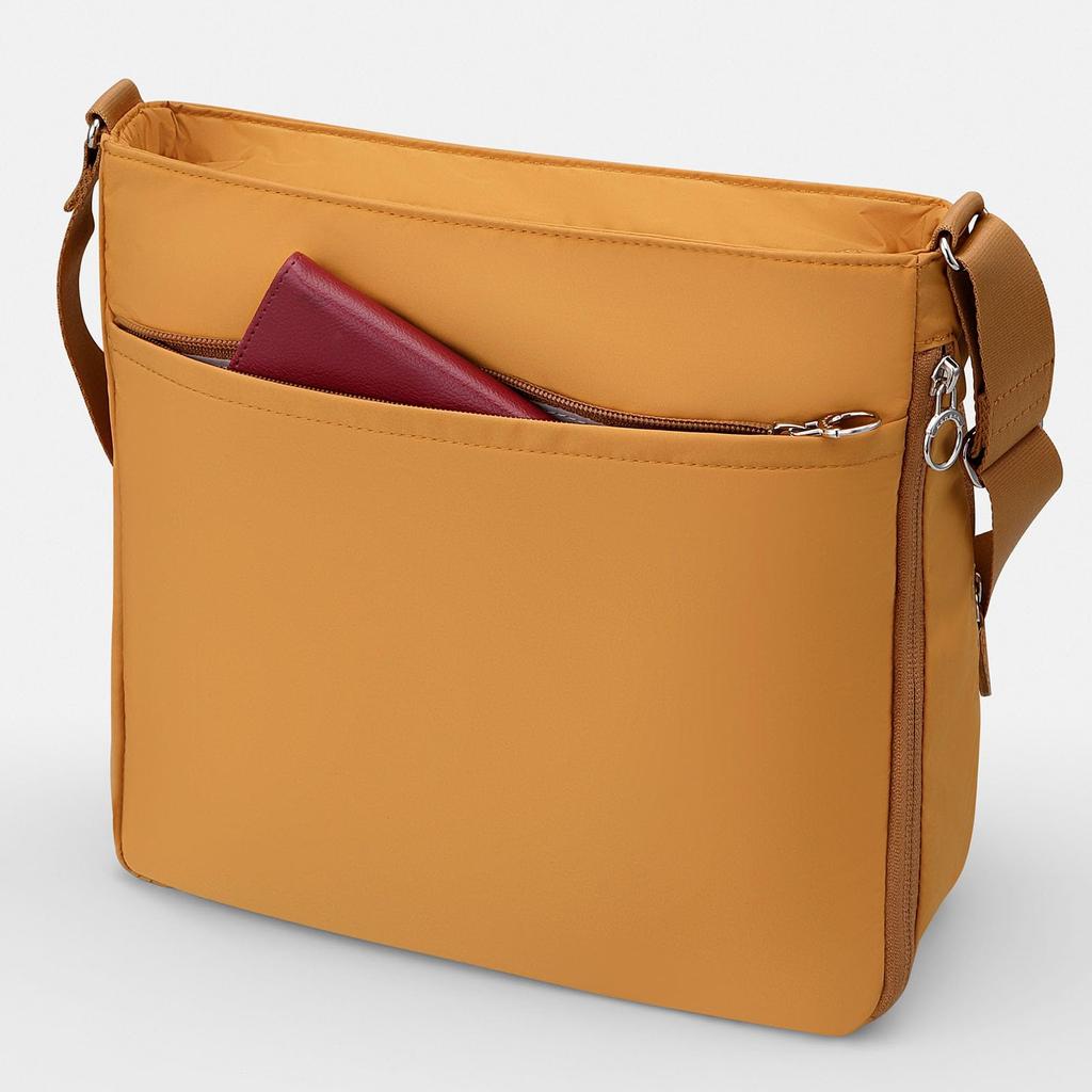 Сумка через плечо с карманом B5 размер вертикальный многофункциональный желтый зеленый [Kanana Project] PJ1-4th Anti-Virus женская № 67643