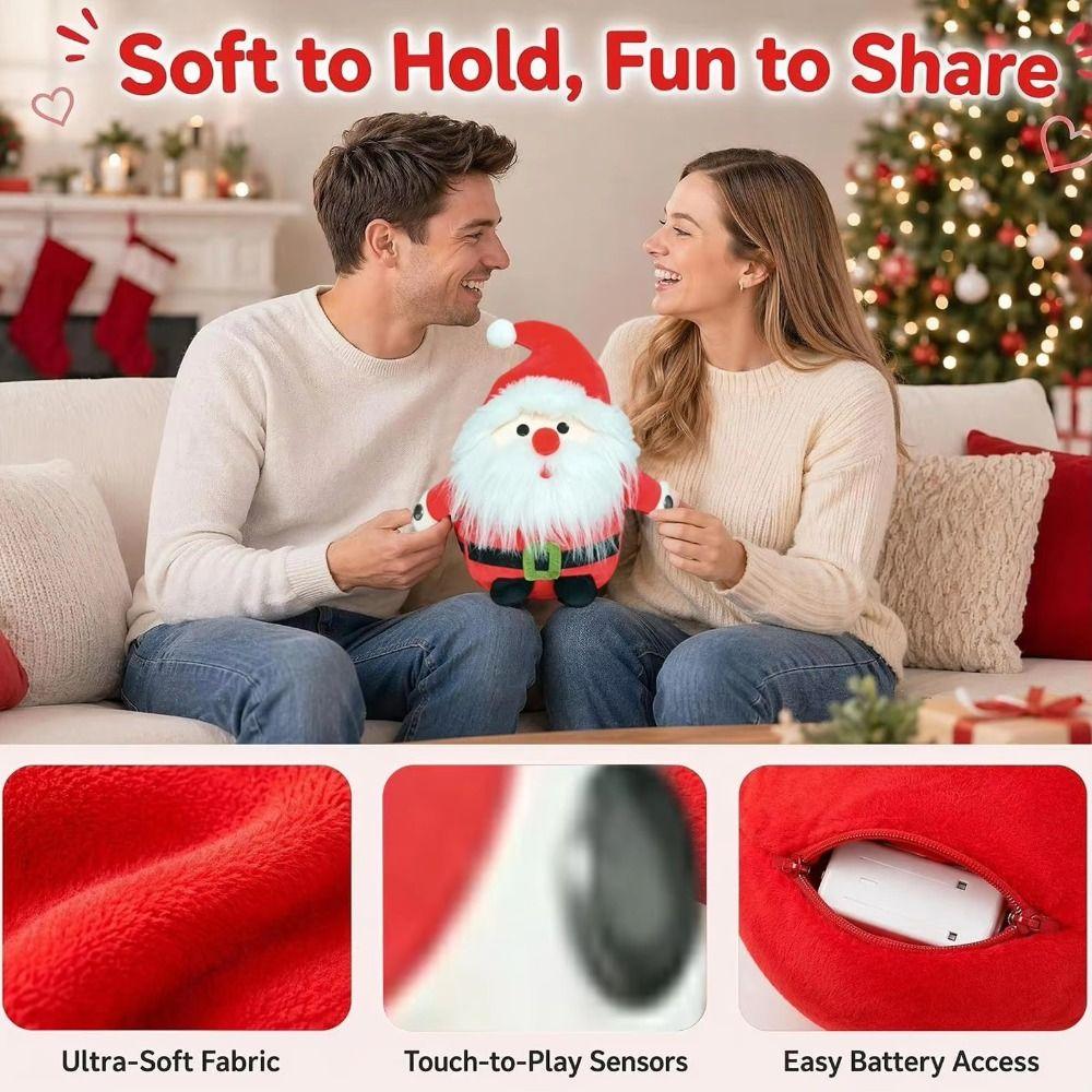 Body Induction Santa Claus Plush Toy Body Induction Beat Piano Toy Boys and Girls