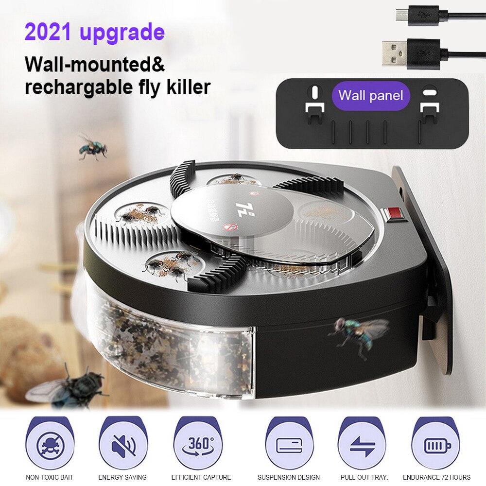 Wall-mounted Wireless USB Electric Fly Trap Flytrap Automatic Pest Catcher Fly Killer Device Insect Pest Reject Control Catcher