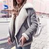 Motorcycle Deer Skin Velvet Lamb Wool Coat Women's Cotton Coat Women's Cotton Coat