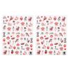 2Pcs Nail Art Sticker Non-Fading Easy Paste Self-Adhesive Non-falling DIY Valentines Day Red Heart Pattern Manicure Decal Nail Salon Supply