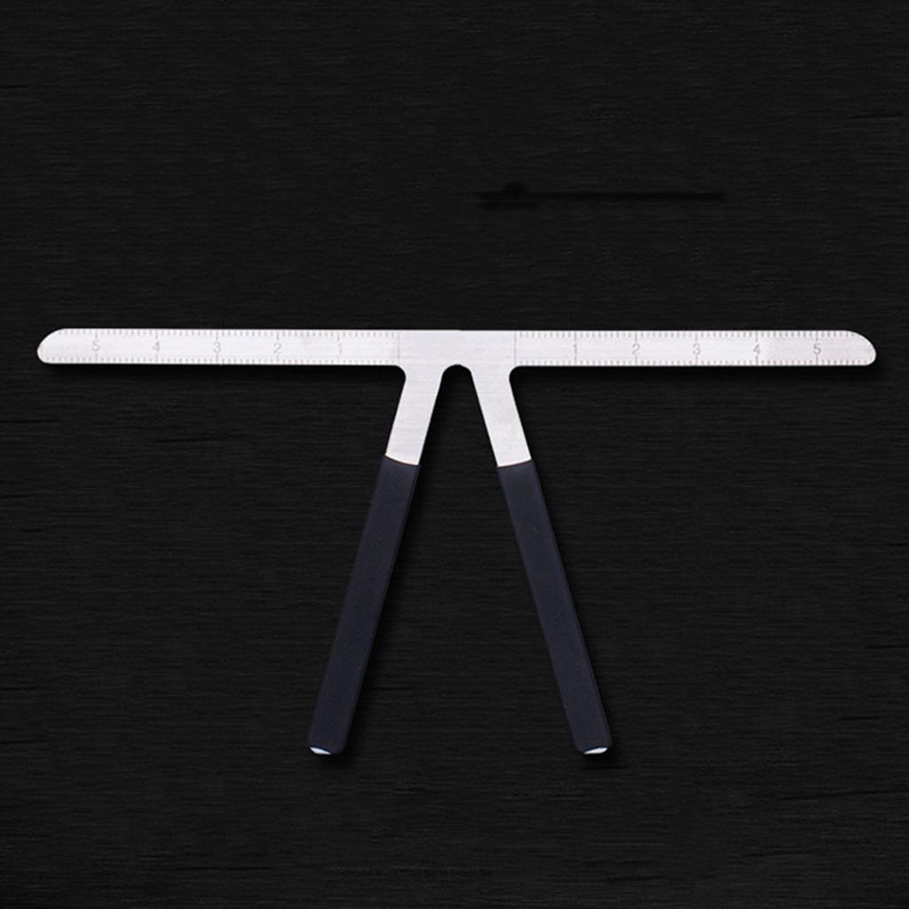 Stainless Steel Eyebrow Positioning Ruler Eyebrow Golden Ratio Caliper 3-Point Positioning Ruler Microblading Brow Guide Measuring Tool
