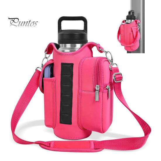 Магнитный держатель для бутылки с водой, сумка через плечо, водонепроницаемая сумка для чайника из Оксфорда для спортзала, походов на открытом воздухе, фитнеса, органайзера для необходимых вещей