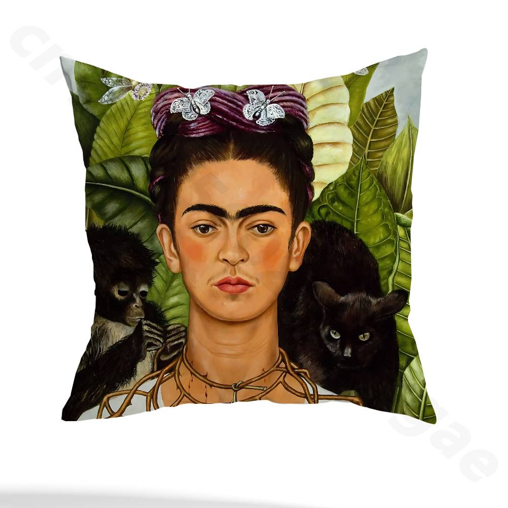 Artist F-Frida K-Kahlos pillowcase casual style decoration, suitable for home decoration (excluding pillow core)