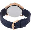 Fossil Мужские повседневные наручные часы в деловом стиле, кварцевые часы, синий циферблат с черным ремешком, трехстрелочный хронограф FS5404