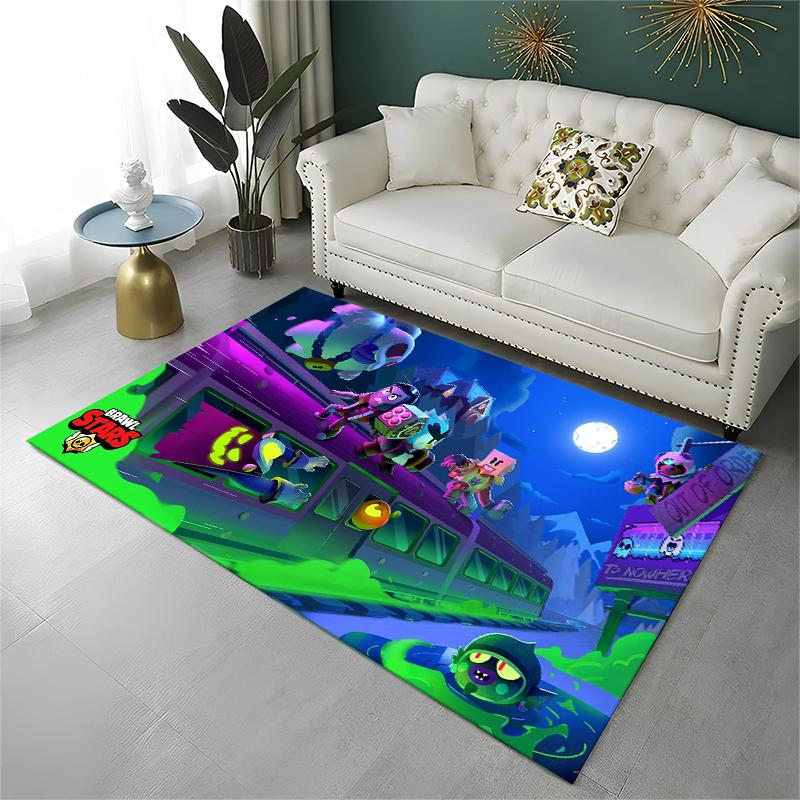 Cartoon B-Brawl Game Non-Slip Area Rug for Living Room,Bedroom,Playroom,Soft Carpet Floor Mat Home Decor Rug Kids Room Gift