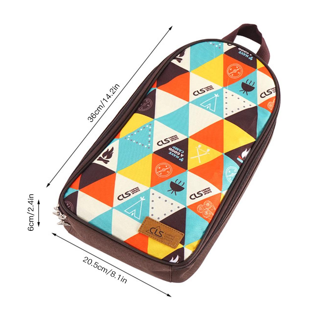 Portable Cooking Utensils Organizer Storage Bag Pouch for Outdoor Travel BBQ Camping Cookware