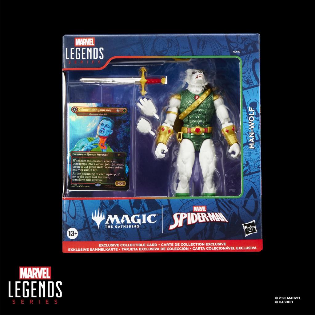 Hasbro Marvel Legends Series Сбор 15 см Игрушка Фигурка Ограниченная Серия Фольгированная Коллекционная Торговая Карта G0642 Аутентичный Магический Человек-Волк,