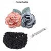 Hair Headdress Flower Hair Bun Holder Covers Barrette with Net  for Banks Hotels Staff