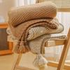 Handmade Nap Blanket with Tassel Throw Blanket Fashion Sofa Blanket  Bed