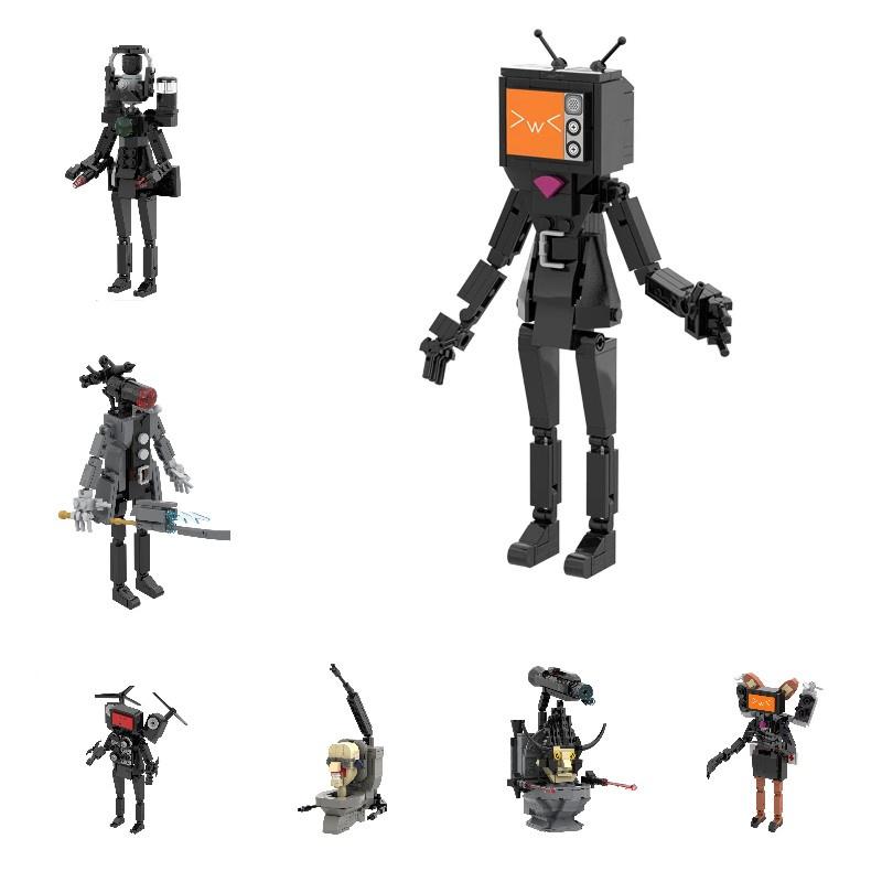 Exciting Skibidi Toilet Vs. Surveillance Man Titan Tv Figure Abs Plastic Building Blocks