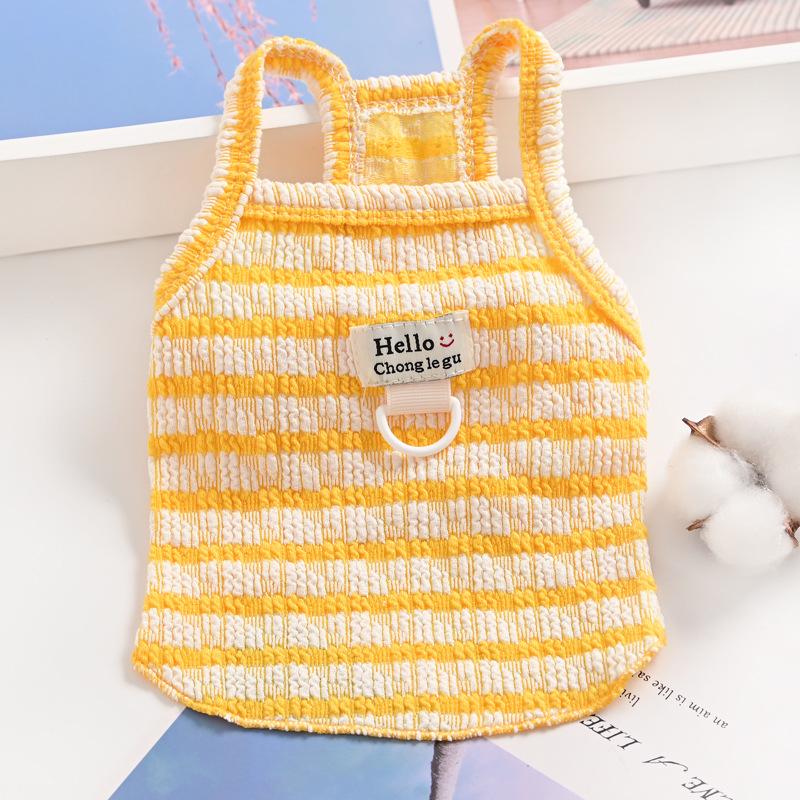 Домашний кот Маленькая собака Померанский шпиц Шнауцер Одежда для собак Летний топ-слинг