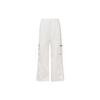 Solid Color Side Pocket Loose Casual Pants Women Bottoms White FJ7729-030