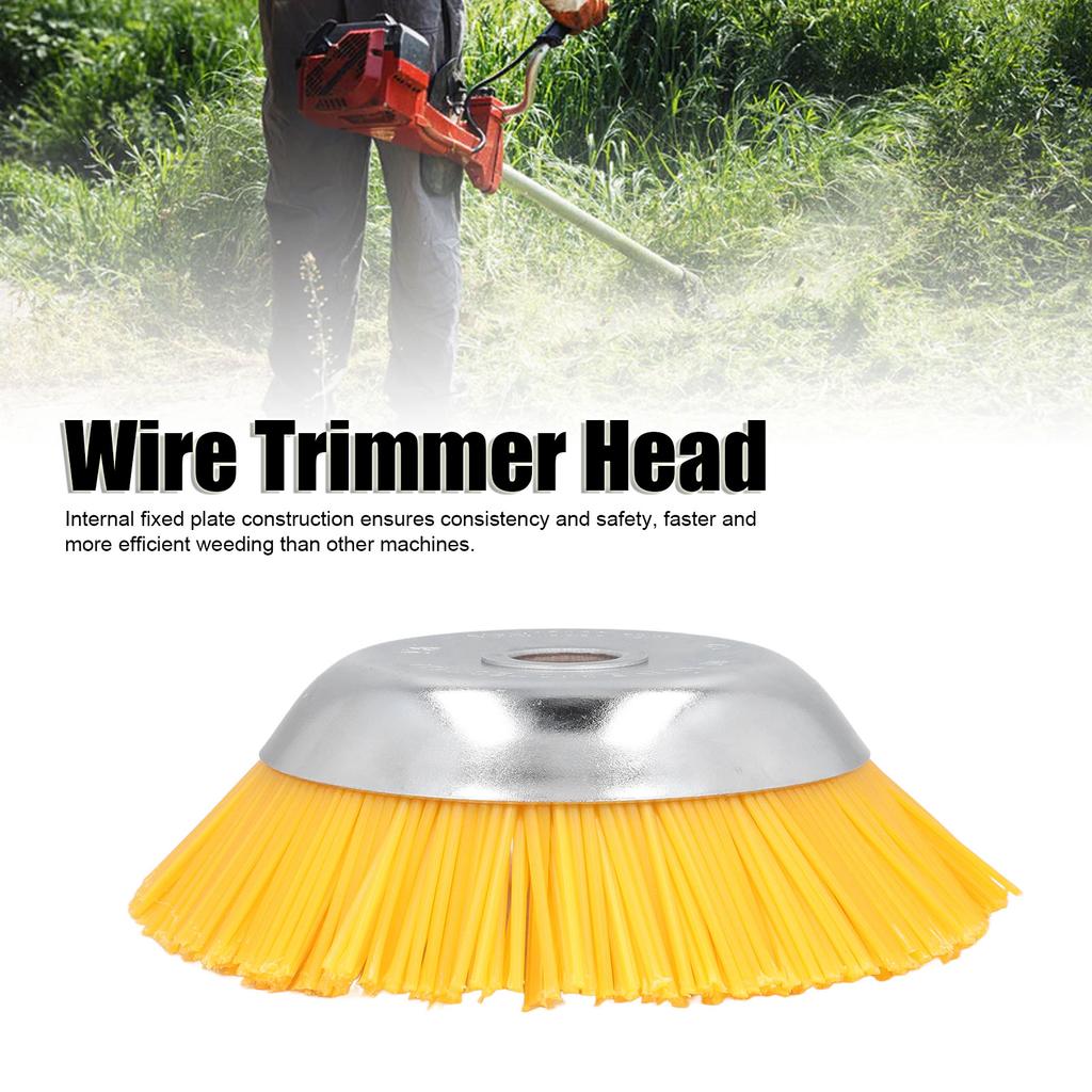 25mm Nylon Wheel Brush Trimmer High Hardness Nylon Manganese Steel Wire Trimmer Head for Courtyard Garden