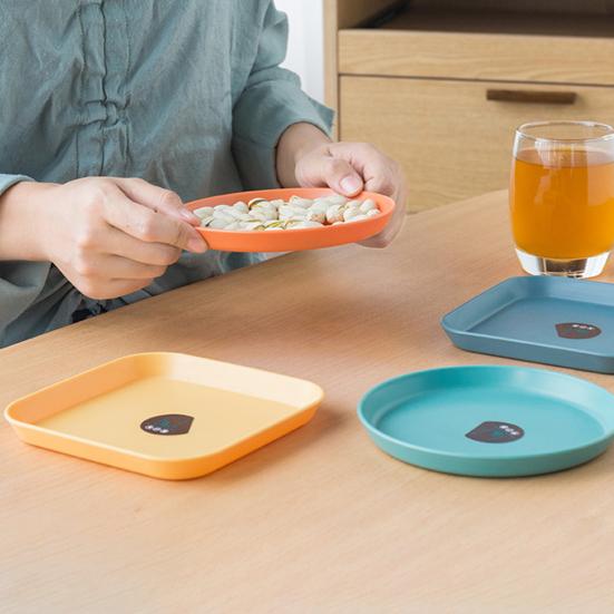 Durable Fruit Plate Multi-purpose Food Grade Colorfast Spit Bone Dish with Storage Holder