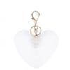 Imitation Rabbit Ball Plush Pendant DIY Phone Case Keychain Heart-shaped Accessory